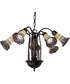 24" Wide Tiffany Pond Lily 7 Light Chandelier