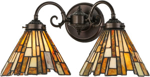 17"W DeLighta Jadestone 2 Light Wall Sconce