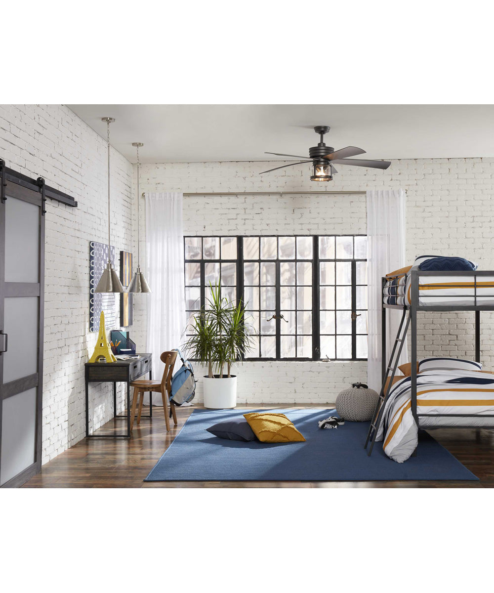 Hinton 1-Light Hanging Vintage Style Hanging Pendant Light Brushed Nickel