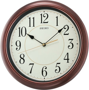 Wood Finish Numbered Wall Clock