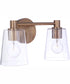 Emilio 2-Light Vanity Satin Brass