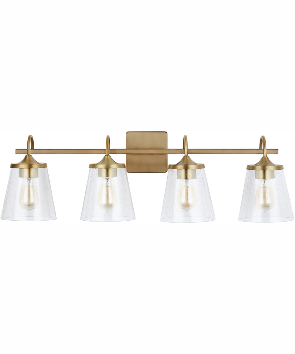 Jayne 4-Light Vanity Aged Brass