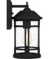 Quincy Medium 1-light Outdoor Wall Light  Coastal Armour Aluminum Earth Black