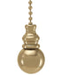 Polished Nickel Sphere Ceiling Fan Pull, 1"h with 12" Nickel Brass Chain