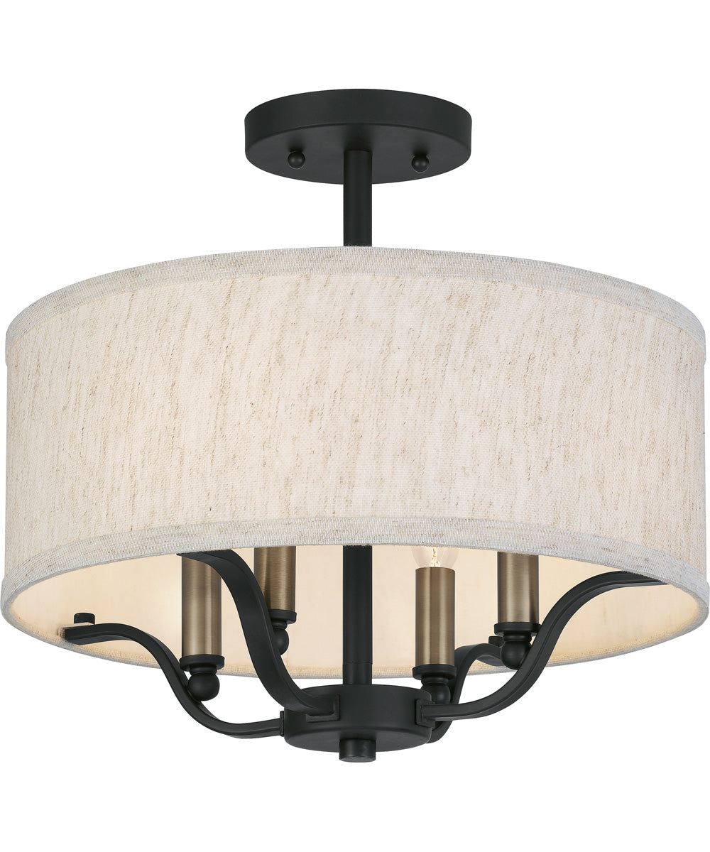Cheyenne 4-light Semi Flush Mount Western Bronze