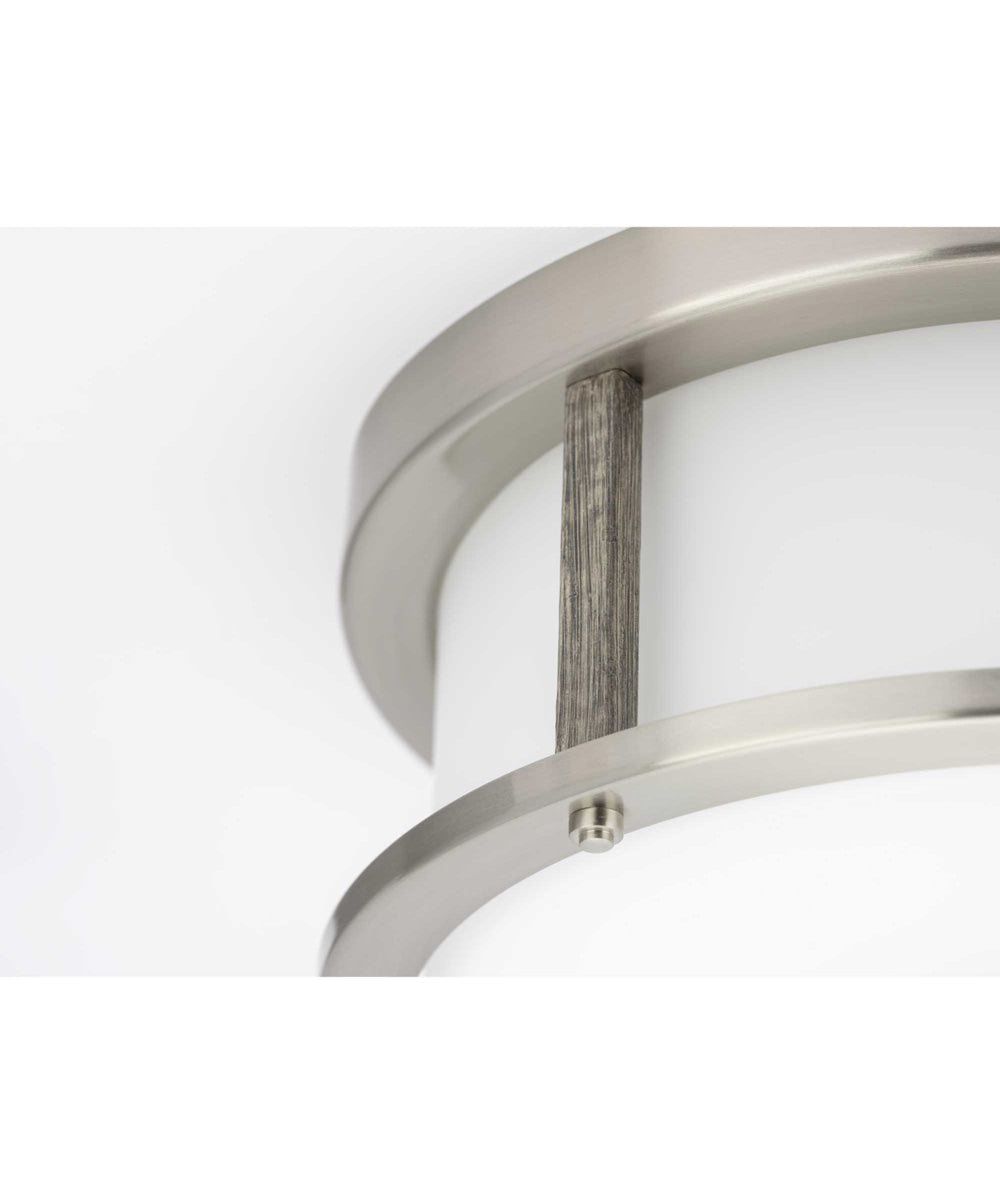 Mast 2-Light 13" Flush Mount Brushed Nickel