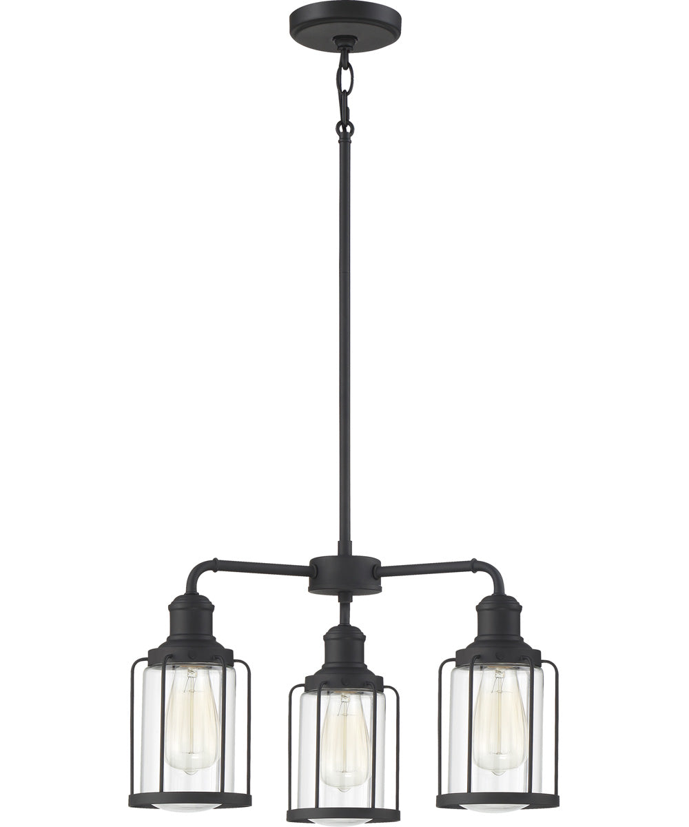 Ludlow 3-light Chandelier Earth Black