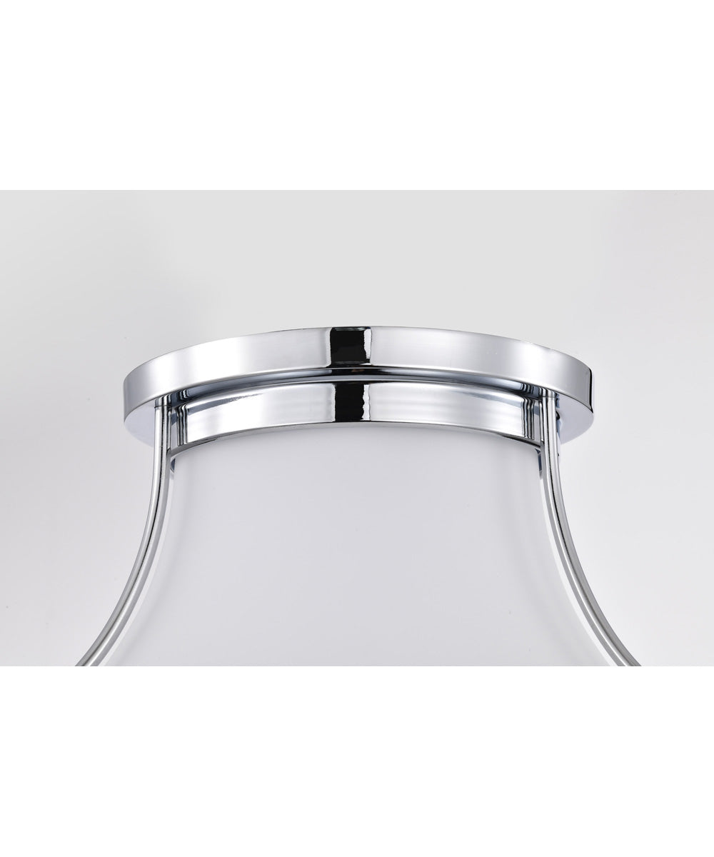 Valdora 1-Light Close-to-Ceiling Polished Nickel