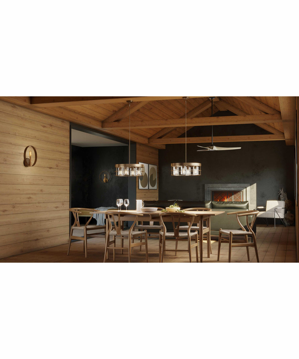 Burgess 4-Light Modern Farmhouse Chandelier Aged Bronze