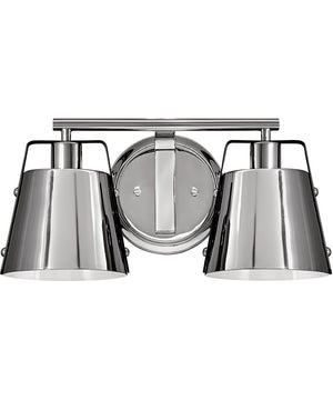 Cartwright 2-Light Two Light Vanity in Polished Nickel