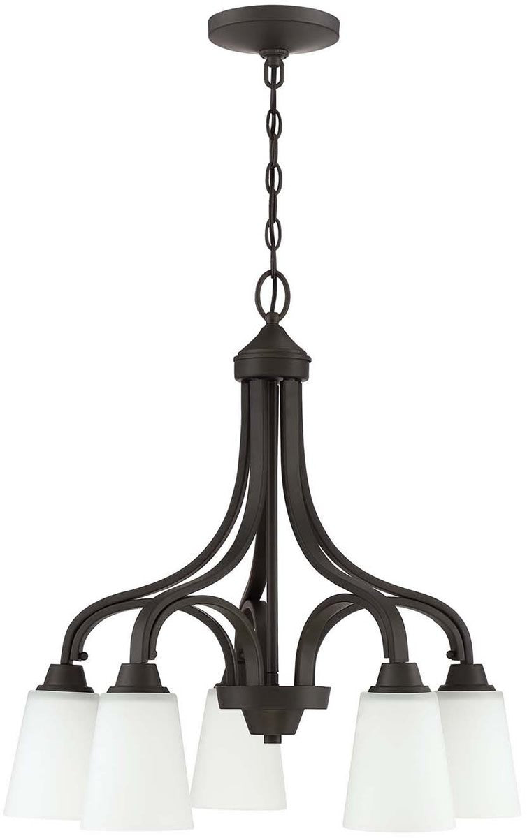 24"W Grace 5-Light Down Chandelier Espresso