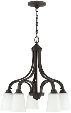 24"W Grace 5-Light Down Chandelier Espresso