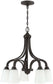24"W Grace 5-Light Down Chandelier Espresso