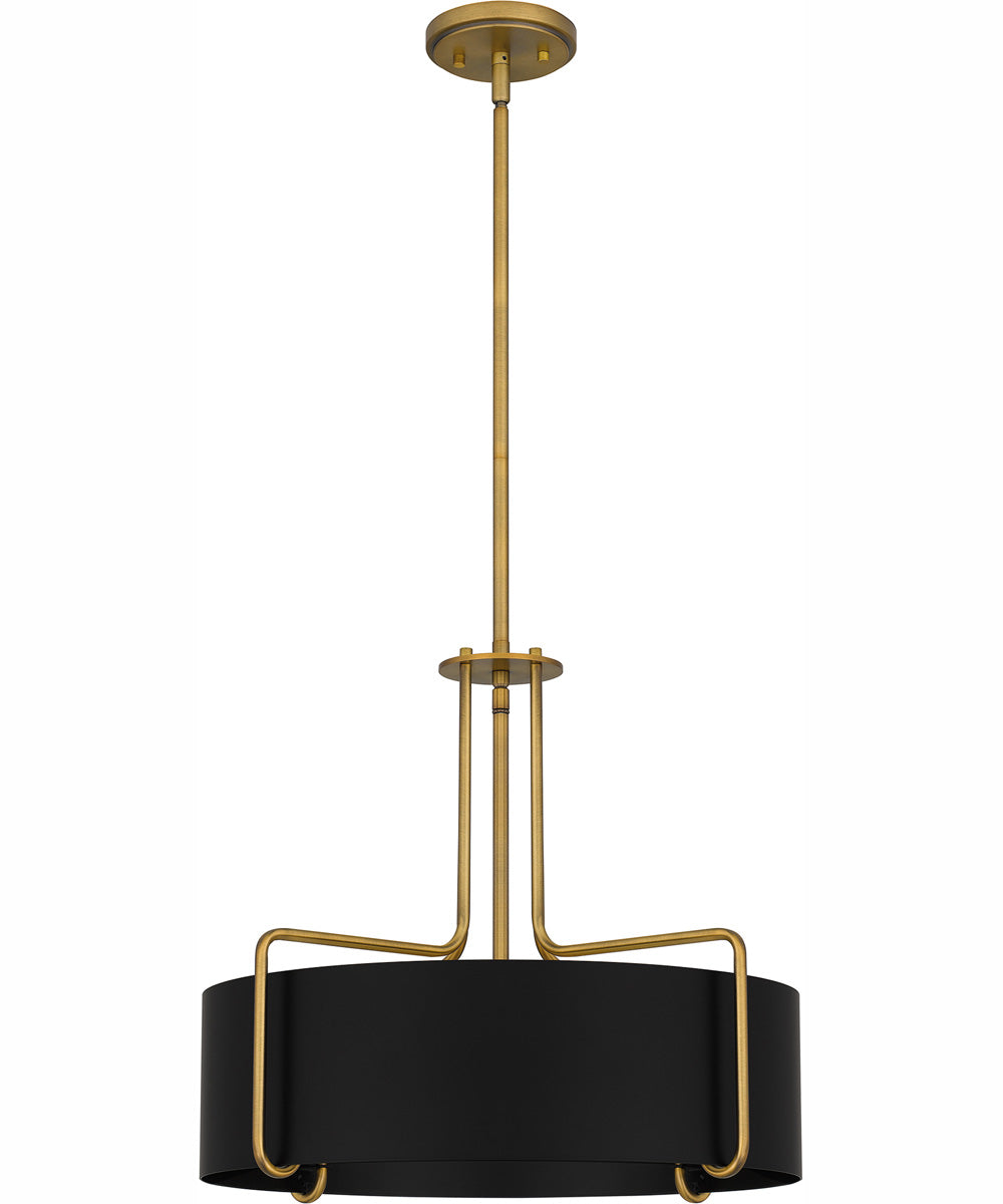 Quoizel Pendant 4-light Pendant Aged Brass