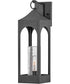 Amina 1-Light Medium Outdoor Wall Mount Lantern in Distressed Zinc
