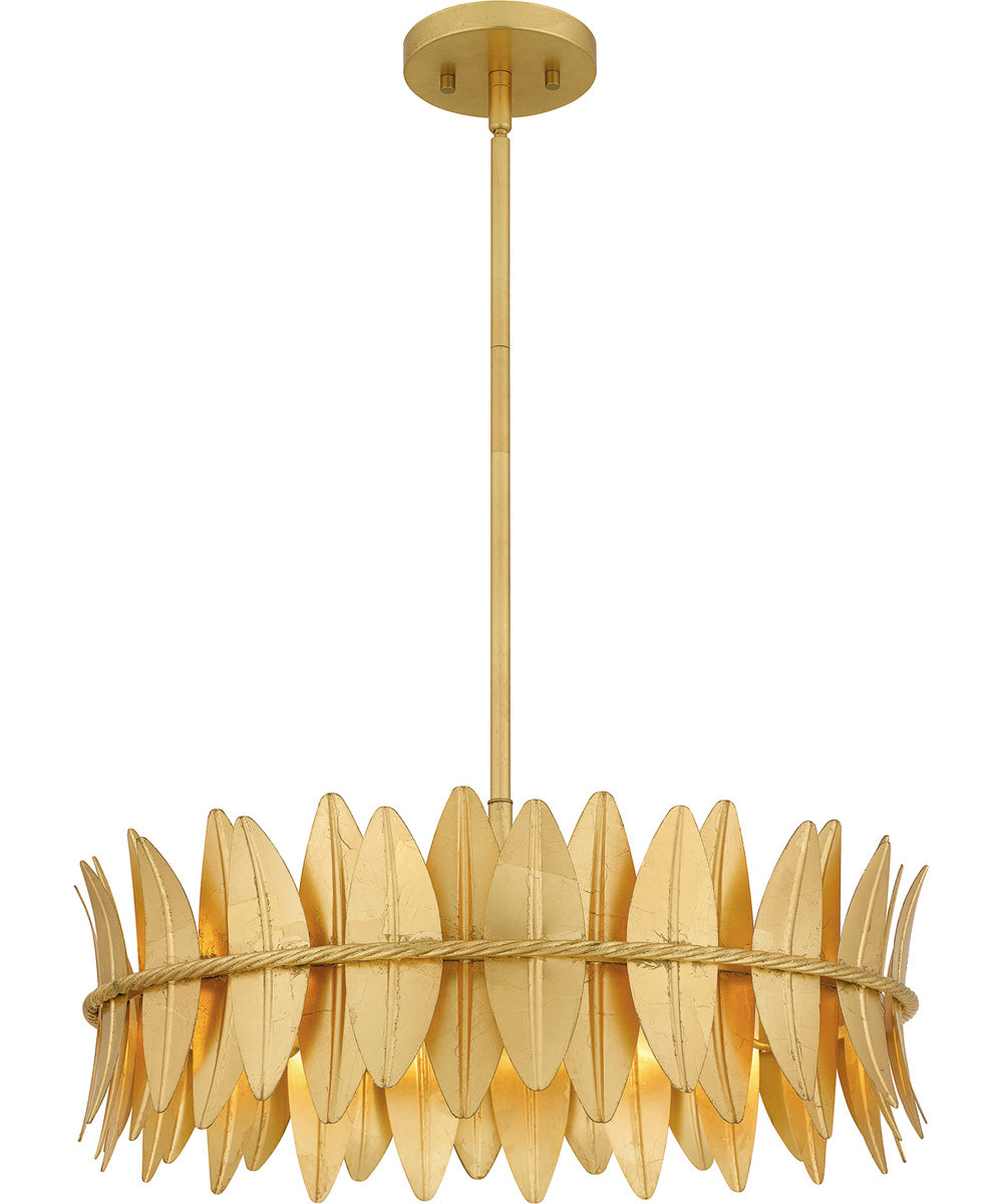 Liza 4-light Pendant Gold Leaf