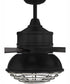 52" Rugged 2-Light Indoor/Outdoor Ceiling Fan Flat Black/Painted Nickel