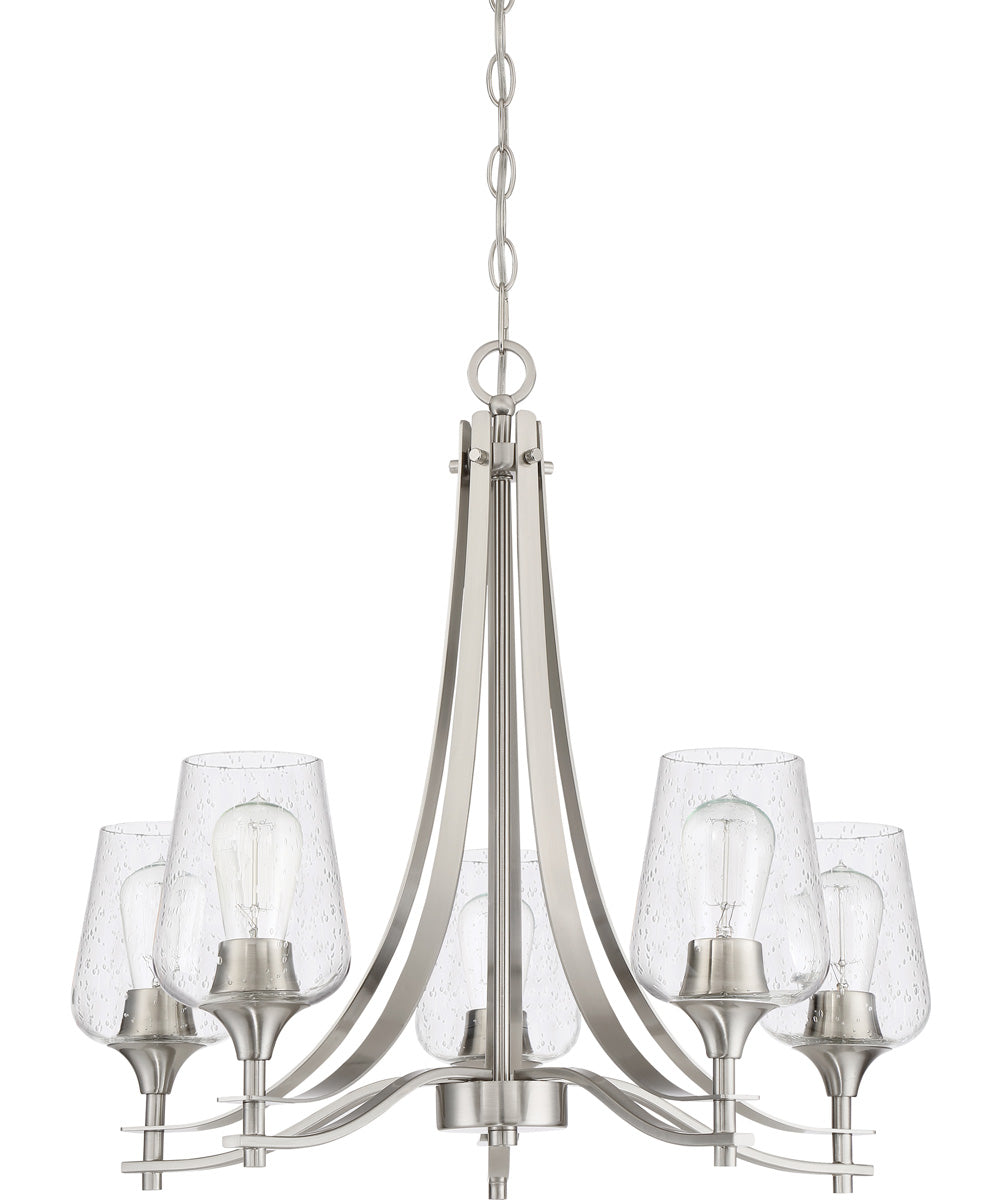 Towne 5-light Chandelier Brushed Nickel