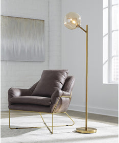 Abanson Metal Floor Lamp (1/CN) Amber/Gold