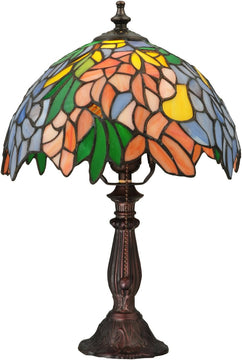 15"H Tiffany Laburnum 1-Light Accent Lamp Bronze