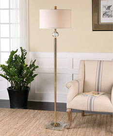 68"H Mesita Brass Floor Lamp