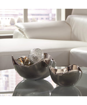 Donato Bowl Set of 2 Chrome