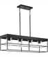 Burgess 4-Light Modern Farmhouse Island Light Matte Black
