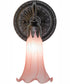 5.5" Wide Pink Tiffany Pond Lily Wall Sconce