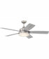 54" Drew 1-Light Ceiling Fan Brushed Polished Nickel