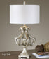 33"H Vinadio Distressed Silver Table Lamp