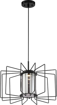 20"W Wired 1-Light Pendant Aged Bronze