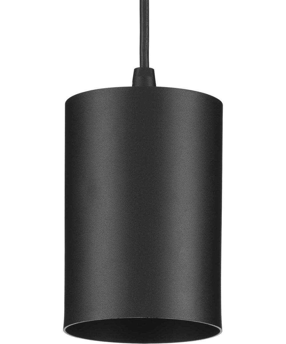 5"  Outdoor Aluminum Cylinder Cord-Mount Hanging Light Black