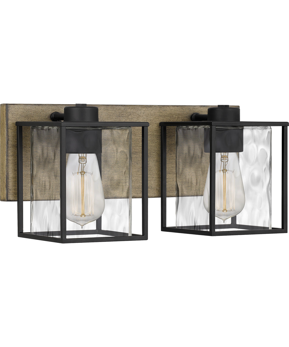 Holsten Medium 2-light Bath Light Matte Black