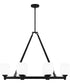 Penning Medium 6-light Island Light Matte Black