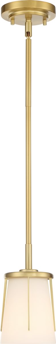 5"W Serene 1-Light Pendant Natural Brass