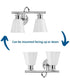 Ashford 2-Light Opal Glass Farmhouse Style Bath Vanity Wall Light Polished Chrome