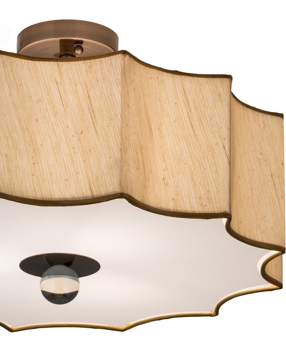 22"W Arevik Semi-Flushmount