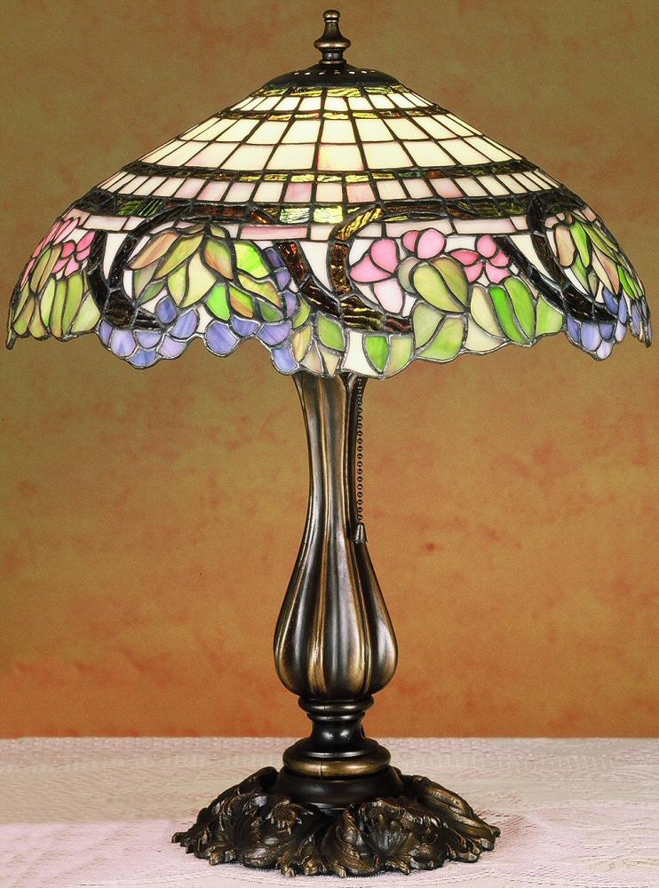 19"H Handel Grapevine  Tiffany Table Lamp