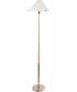 Slim Line 1-Light Metal Floor Lamp W. Glass Shade