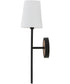 Jonah 1-Light Sconce Light Wood and Matte Black