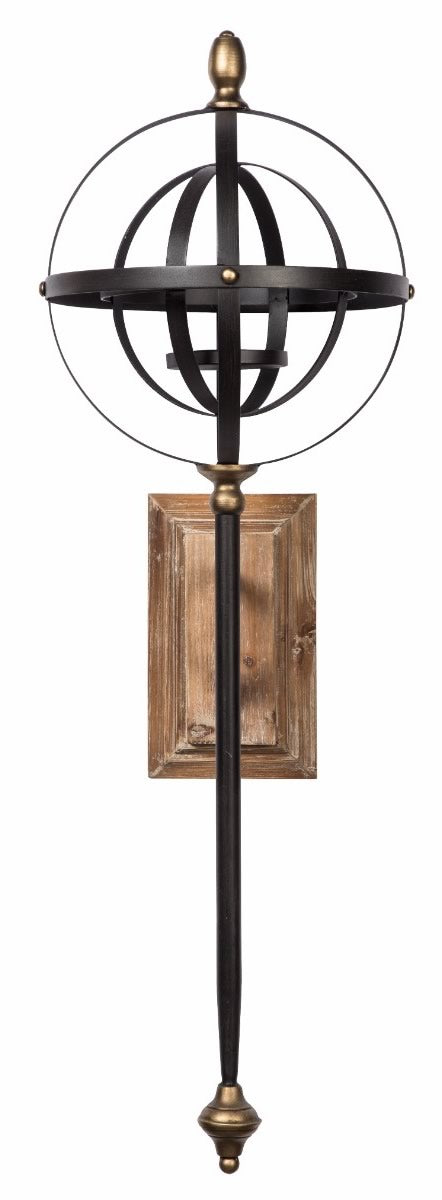 13"W Dina Wall Sconce Black/Gold