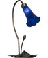 16" High Blue Pond Lily Accent Lamp