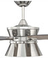 52" Dominick 3-Light Ceiling Fan Polished Nickel