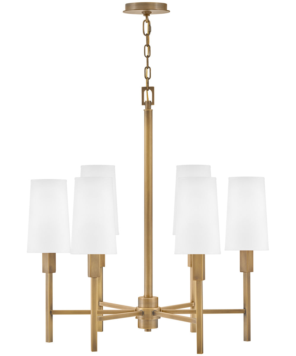 Fenwick 6-Light Medium Chandelier in Heritage Brass