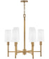 Fenwick 6-Light Medium Chandelier in Heritage Brass