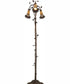 58" High Stained Glass Pond Lily 3 Light Floor Lamp
