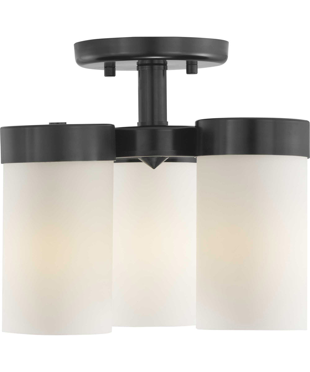 Elevate 3-Light 11-3/4" Flush Mount Matte Black