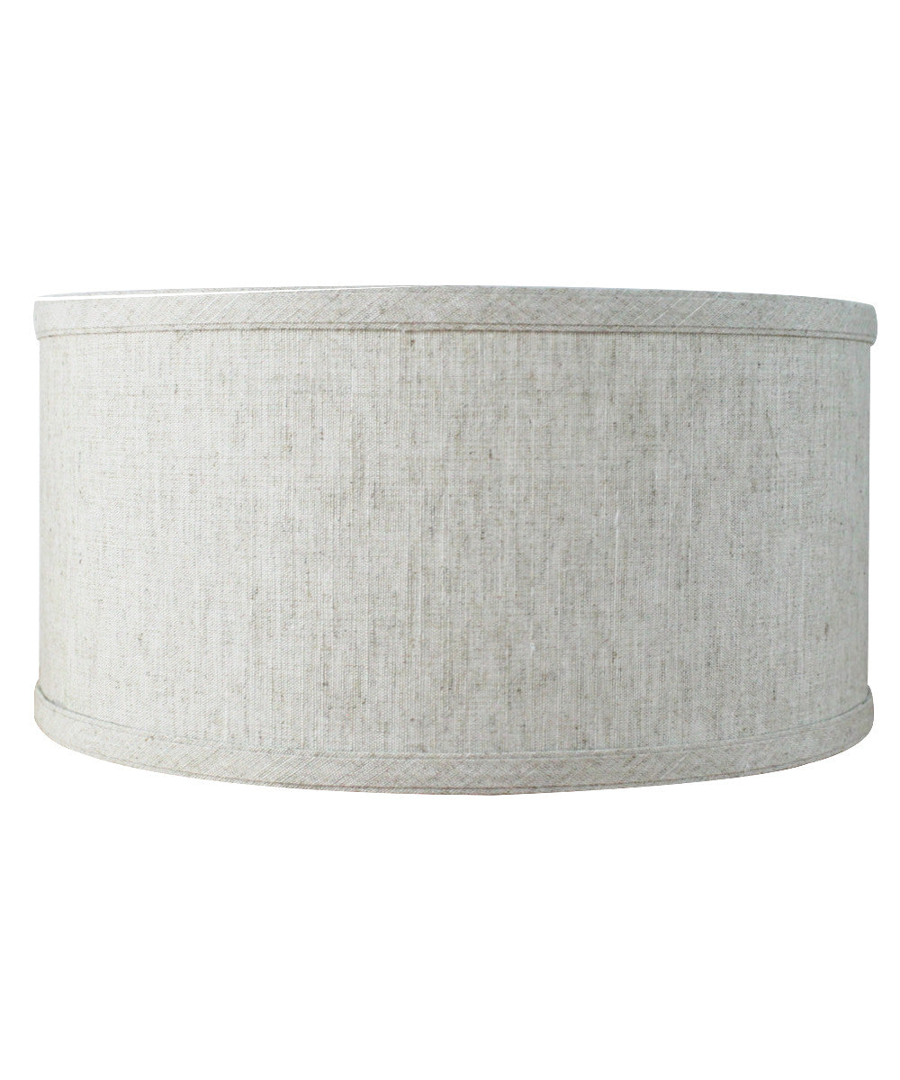 12"W x 6"H Textured Oatmeal  Shallow Drum Lampshade