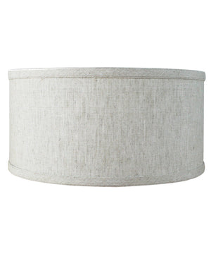 12"W x 6"H Textured Oatmeal  Shallow Drum Lampshade