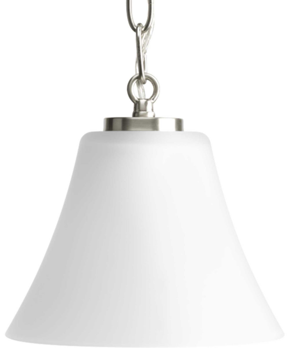 Bravo 1-Light Etched Glass Modern Mini-Pendant Light Brushed Nickel